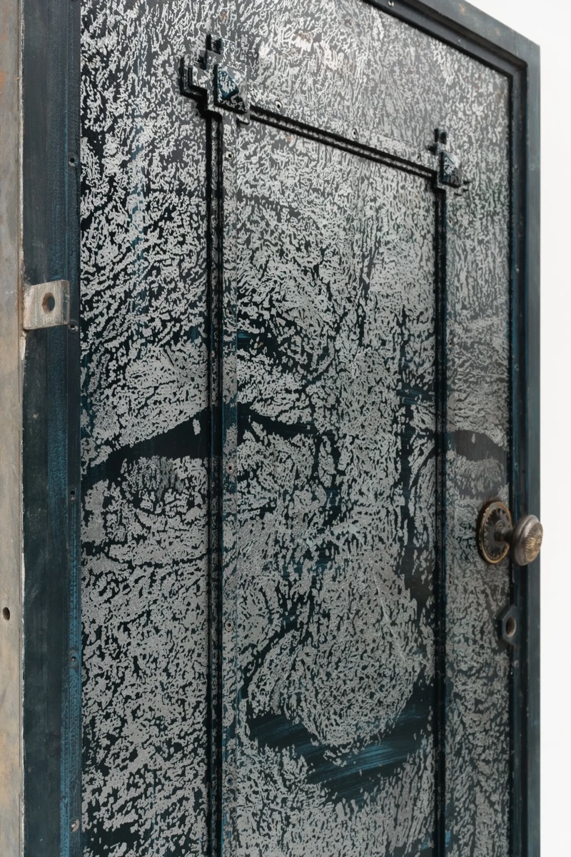 Etched metal work in the studio