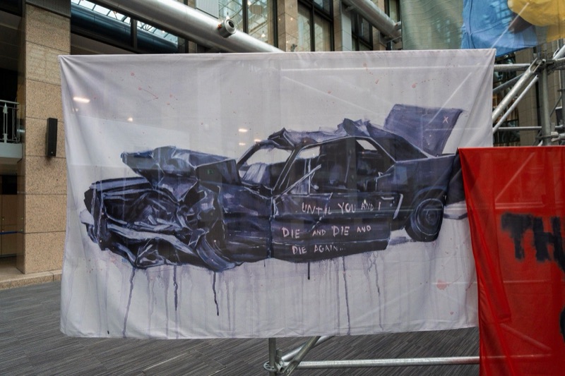 Commotion installation at the Council of the European Union, Brussels