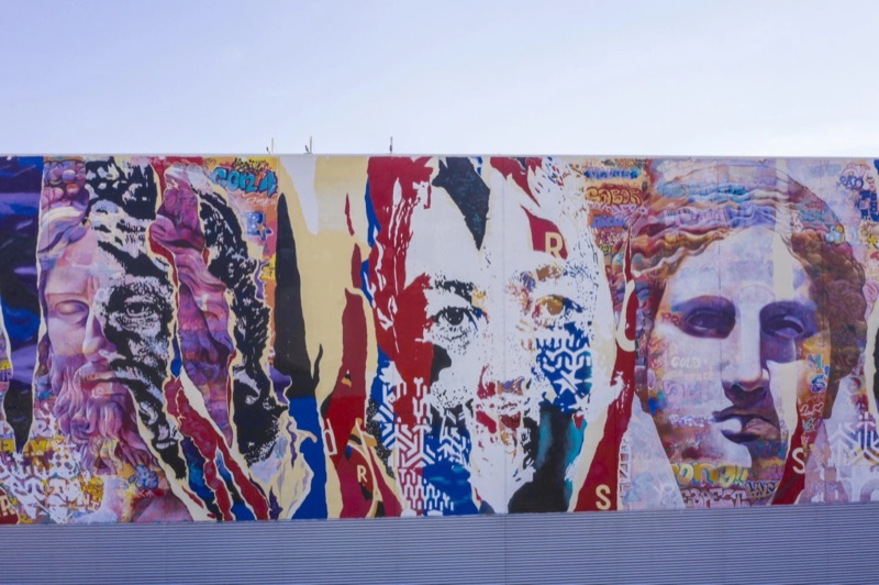Everyday Gods — Super Bock warehouse mural, facade detail