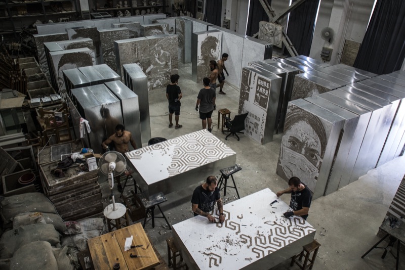 Overhead view of the Imprint production warehouse