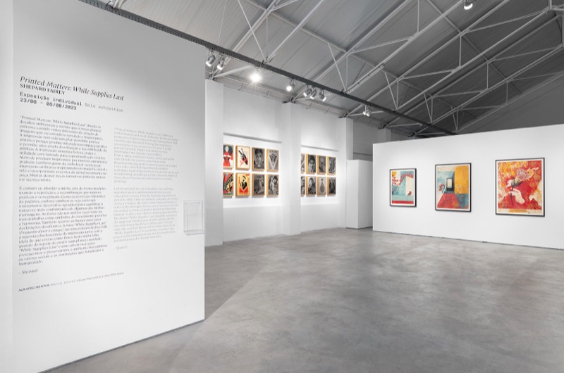 Shepard Fairey Printed Matters installation view, Underdogs Gallery, 2023