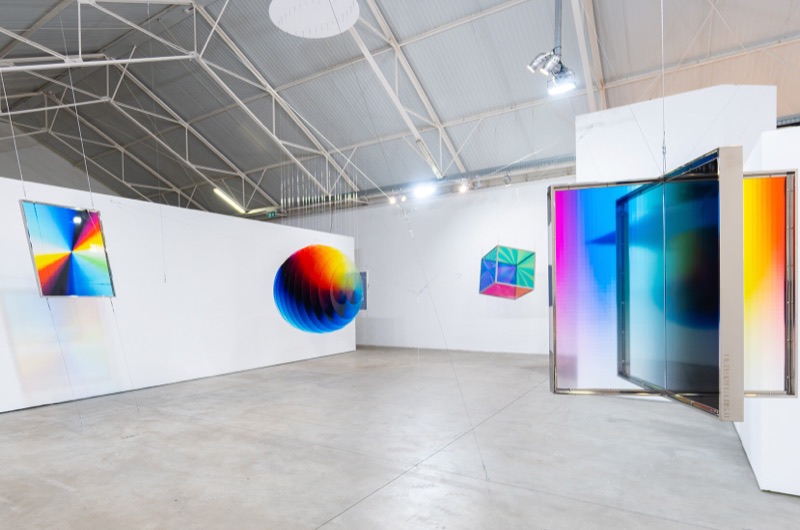 Felipe Pantone Perceptual Phenomena installation view, Underdogs Gallery, 2024