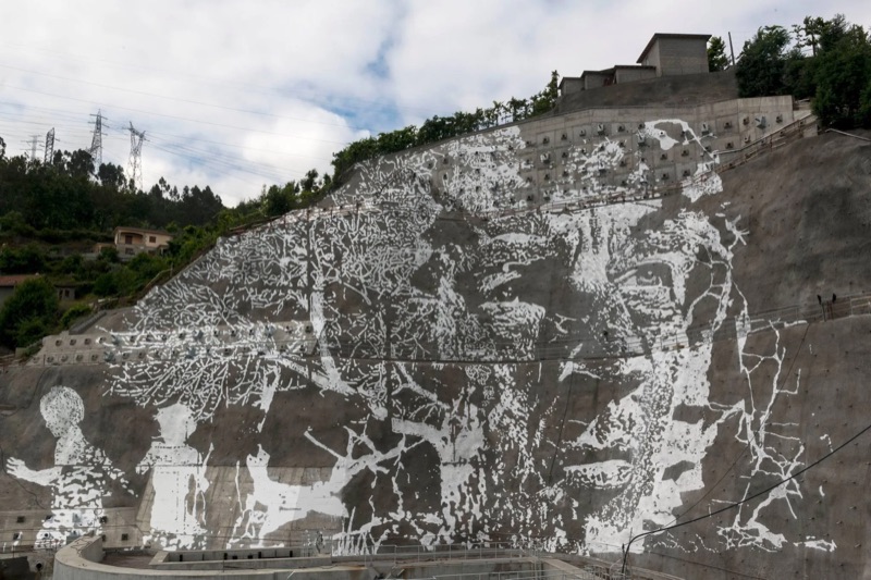 Visceral — portrait across the face of the Caniçada hydroelectric dam